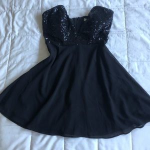 Black Sequined Tobi Dress